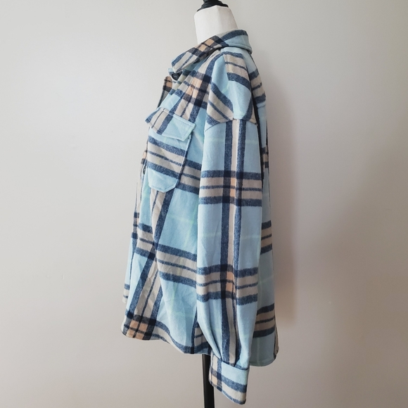 Anthropologie Avec Les Filles Plaid Fleece Shacket - Picture 13 of 16